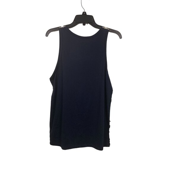 Corona Mens Tank Top S White/Navy Tropical Print - Picture 4 of 5